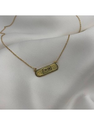 925 Ayar Gümüş Yara Bandı I’m Ok Kolye
