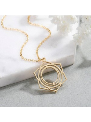 Has Altın Kaplama Sakral Çakra 925K Kolye