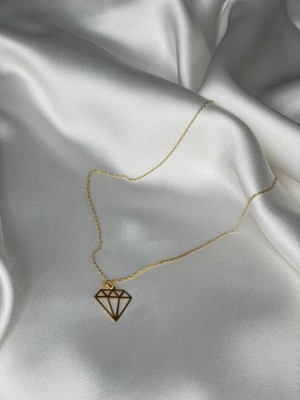 Has Altın Kaplama Elmas 925K Kolye