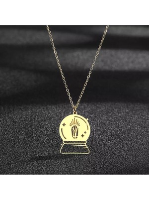 Has Altın Kaplama Sihirli Küre 925K Kolye