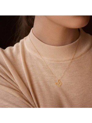 925 Ayar Gümüş Minimal Kelebek Kolye