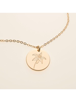 925 Ayar Gümüş Doğum Çiçeği Kolye (Mayıs-Zambak)