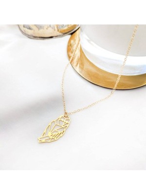 925 Ayar Gümüş Origami Baykuş Kolye