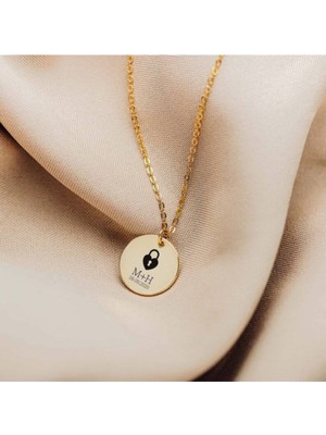 925 Ayar Gümüş Çift Kilit Tarih Harf Kolye