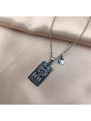 925 Ayar Gümüş Koç Burcu Tarot Kolye
