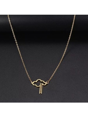 925 Ayar Gümüş Bulut Merdiven Kolye