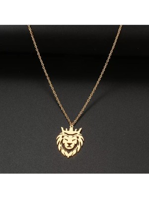 925 Ayar Gümüş Aslan Kral Kolye