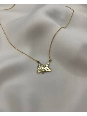 Has Altın Kaplama Uyuyan Melek 925K Kolye