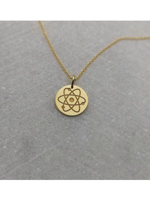 925 Ayar Gümüş Atom Kolye