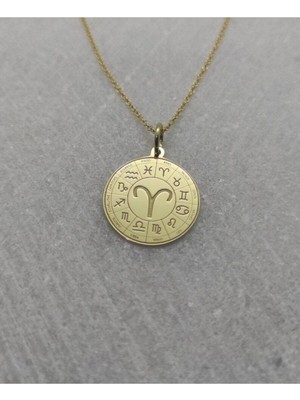 925 Ayar Gümüş Burç Haritası Koç Burcu Kolye