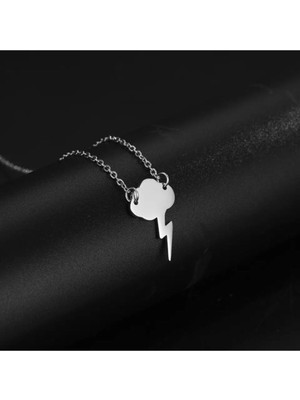 925 Ayar Gümüş Şimşek Çakması Kolye