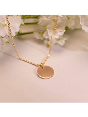 925 Ayar Gümüş Disk Kolye