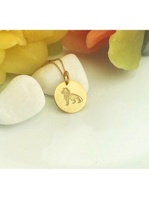 925 Ayar Gümüş Aslan Burcu Kolye