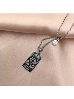 925 Ayar Gümüş Yengeç Burcu Tarot Kolye