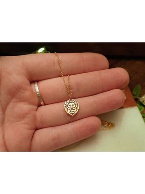 925 Ayar Gümüş Origami Aslan Kolye