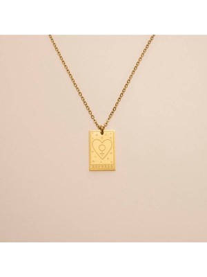 925 Ayar Gümüş Empress Tarot Kolye