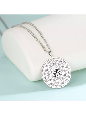 925 Ayar Gümüş Göz - Yaşam Çiçeği Kolye