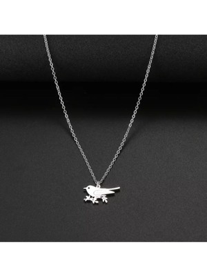 925 Ayar Gümüş Kuş Kolye