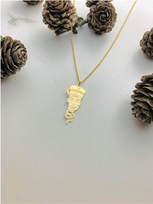 925 Ayar Gümüş Nefertiti Kolye