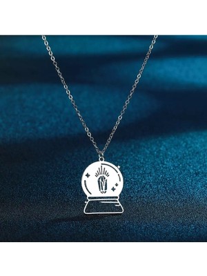 925 Ayar Gümüş Sihirli Küre Kolye