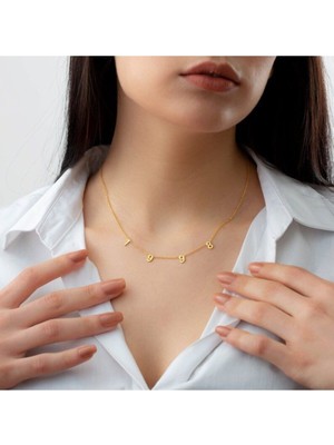 925 Ayar Gümüş Yıl/tarih Kolye