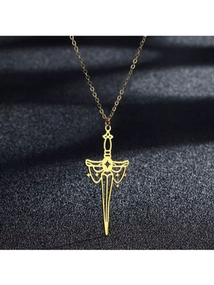 925 Ayar Gümüş Kılıç Kolye