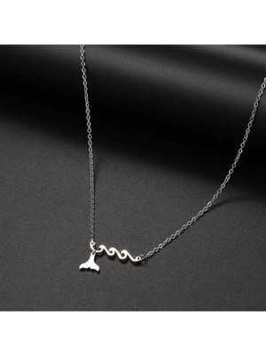 925 Ayar Gümüş Deniz Dalgası Kolye