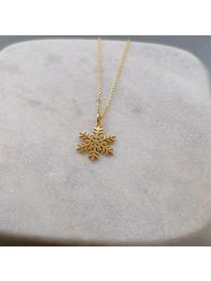 925 Ayar Gümüş Kar Tanesi Kolye