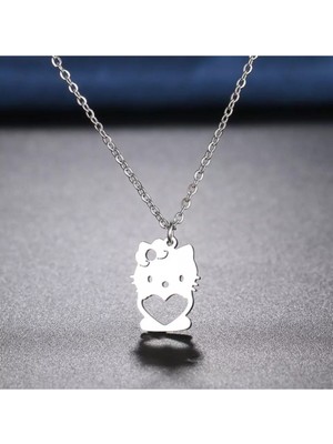 925 Ayar Gümüş Hello Kitty Kolye