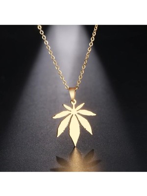 925 Ayar Gümüş Akçaagaç Yaprak Kolye