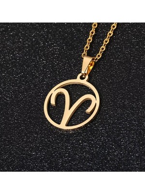 Has Altın Kaplama Koç Burcu 925K Kolye