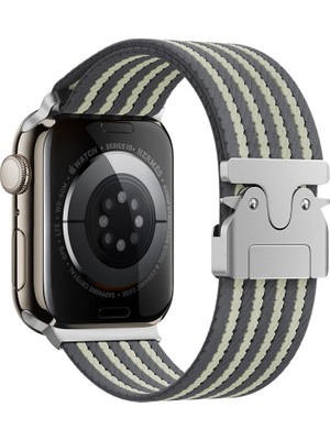Techno Guru Watch 45MM Kordon Hasır Naylon Örgülü ve Özel Metal Toka Tasarımlı Şık KRD133 Kordon
