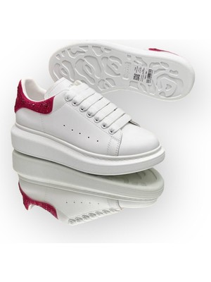 Globalux Women’s Alexander Mcqueen Sneakers - Sneaker In White/red - Alexander Mcqueen Kadın Sneaker