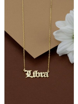 Has Altın Kaplama Terazi Burcu 925K Kolye