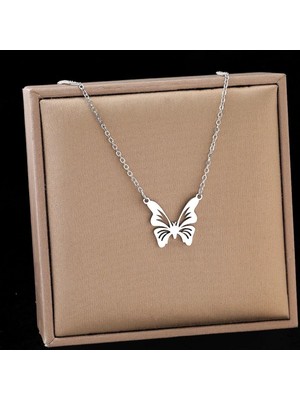925 Ayar Gümüş Kelebek Kolye