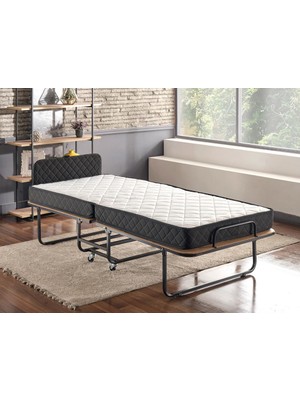 Niron XL Katlanır Yatak ve Karyola| 90x200 Portatif Sert Yatak ve Katlanabilir Somya Karyola