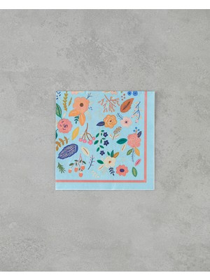 English Home Botanic 20'li Kağıt Peçete 33x33 cm Mavi