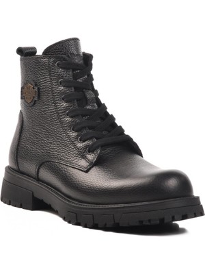 Bulldozer 240027 M Siyah  Deri Erkek Bot