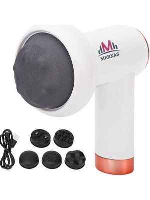 Merxas Shiatsu Masaj Teknigi Şarj Edilebilir 6 Seviye Kablosuz Titreşimli Masaj Aleti Pro Seri SL-630