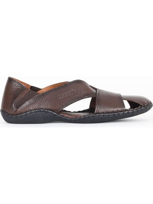 Bueno Shoes Kahverengi Flotter Deri Erkek Sandalet 34MS101 34MS101