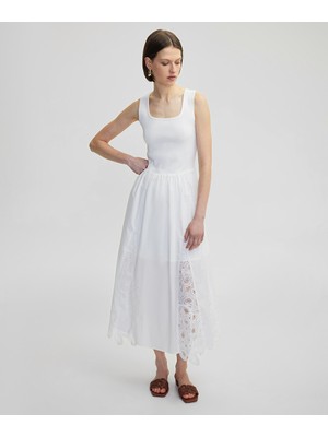 İpekyol Brode Mix Kare Yaka Elbise IS1250002426002