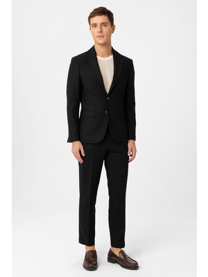 Antioch Siyah Slim Fit Klasik Erkek Takım