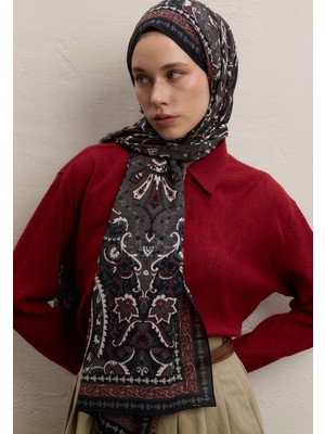 Fresh Siyah Elegant Desen Şal