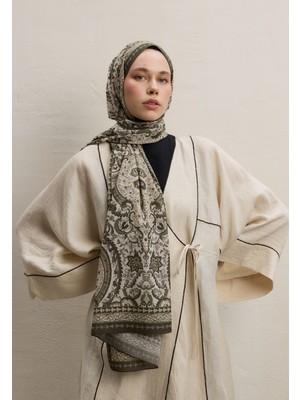 Fresh Haki Elegant Desen Şal