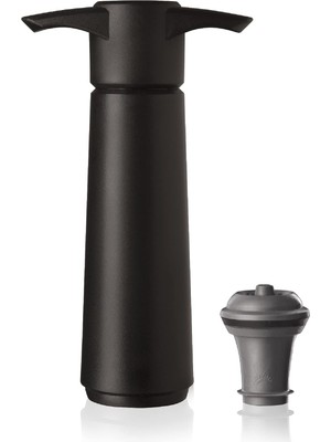 Mcreative Vin Siyah 1 Tapa Şarap Pompası, Plastik, 3,6 x 7,5 x 12,5 cm