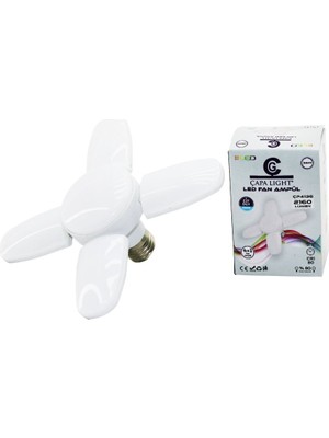 4 Kollu 36W - E27 LED N Ampul Katlanır 4 Pervane