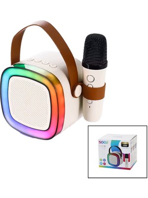Mcreative Nostalji Mini Ramodelkaraoke Mikrofonlubluetooth Wireless Hoparlör- Speaker USB Şarjlı