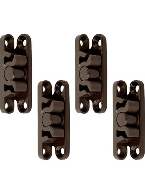 Mcreative Sineklik ve Dolap Kapakları İçin Çıtçıtlı Tutucu Kilit 4lü Kahverengi