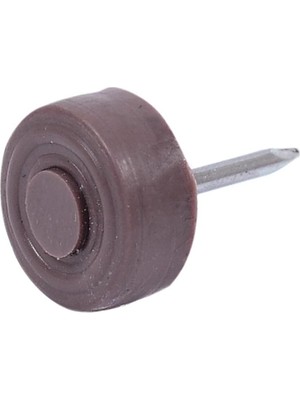 Mcreative Çivili Masa Sandalye Zemin Koruyucu Plastik Ayak Kahve 25'li Çap 16 mm