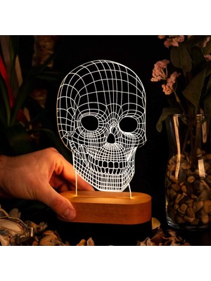 Mcreative 3 Boyutlu LED Masa Lambası - USB Bağlantılı Sarı Işık